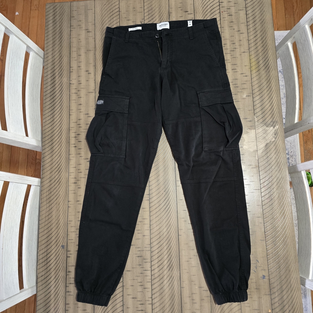 Jack & Jones Black Cargo Pants